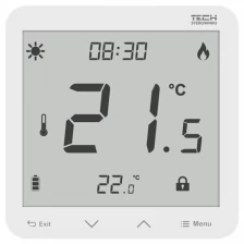 Проводной комнатный терморегулятор двухпозиционный TECH ST-297v3 белый
