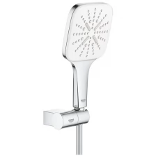 GROHE Душевой набор GROHE Rainshower SmartActive 130 Cube, 3 вида струй, белая луна (26588LS0)