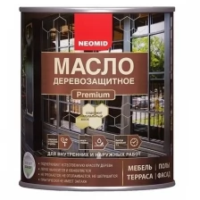 Масло деревозащитное с воском Neomid Premium (0,75л) синий сапфир