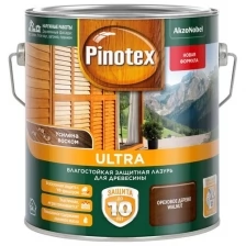 Лазурь с воском для защиты древесины Pinotex Ultra, полуглянцевая (1л) белый