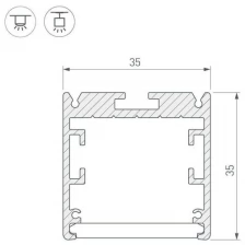 Arlight Профиль SL-ARC-3535-D800-A90 BLACK (630мм, дуга 1 из 4) (Arlight, Алюминий) 027638