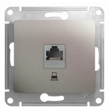 SE Glossa Платина Розетка компьютерная RJ45 кат.5E GSL001281K