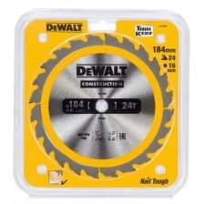 Пильный диск DEWALT CONSTRUCTION DT1939, 184/16 мм