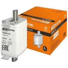 Плавкая вставка предохранителя ППНН-33, габарит 00, 32А TDM (Цена за: 3 шт.)