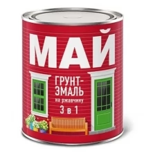 МАЙ 3 в 1 грунт-эмаль по ржавчине, серая (1,9 кг)