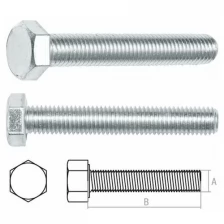 Болт М8х25 мм шестигр., цинк, кл.пр. 8.8, DIN 933 (100 шт в карт. уп.) STARFIX (SMC1-72592-100)