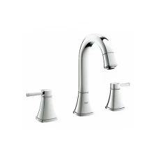 Смеситель для раковины Grohe Grandera M-Size двухвентильный, на 3 отверстия, с донным клапаном, хром 20389000