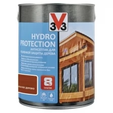 Антисептик акриловый V33 HYDRO PROTECTION 117404, для дерева, полуглянец, бесцветный, 0,9л