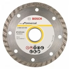 Алмазный диск BOSCH 2608615036, алмазный, 115х22.23 мм, универсальный Turbo