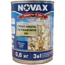 Goodhim Грунт Эмаль 3в1 novax красный RAL 3020 глянцевая, 0,8 л. 10748