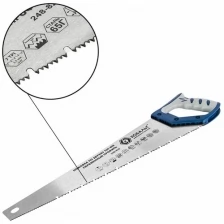 Ножовка по дереву Кобальт 500 мм, шаг 3,5 мм/ 7 TPI, закаленный зуб, 3D-заточка