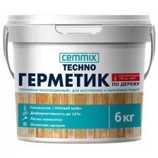 Герметик акриловый для дерева Cemmix Теплый шов, 6 кг, медовый