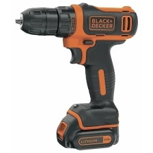 Аккумуляторная дрель-шуруповерт (10 В, 1.5 А·ч, Li-Ion ) BLACK+DECKER BDCDD12K1-QW