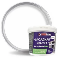 Краска EUROPAINT для фасада, акриловая, быстросохнущая, 4 кг, Белая