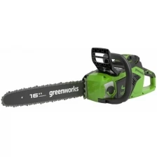 Пила цепная аккумуляторная GreenWorks GD40CS18, 40V, 40 см, бесщеточная, до 1,8 КВТ, с АКБ 2АЧ и З